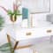 CosmoLiving by Cosmopolitan White Marble Glam Bookends, 6" x 4" x 2"